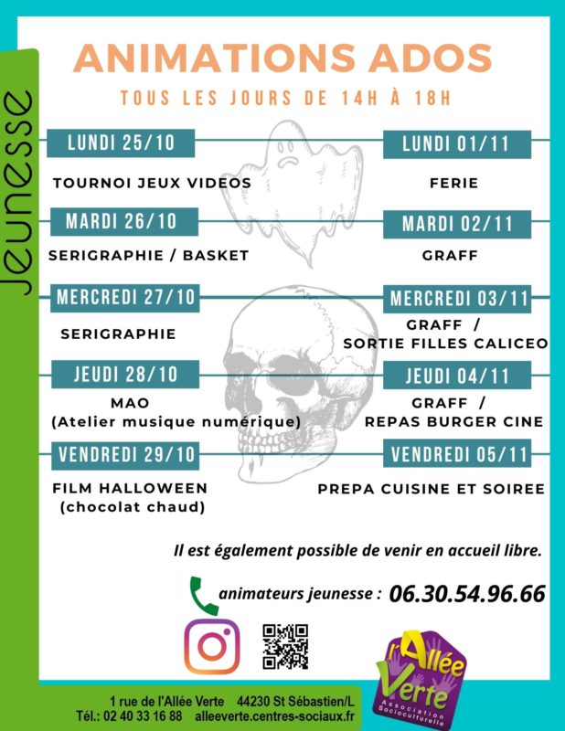 programme des animations ados