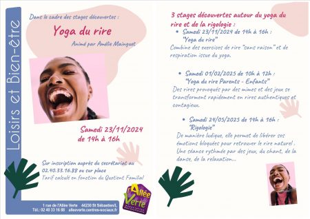 2024-2025 stages Yoga du rire