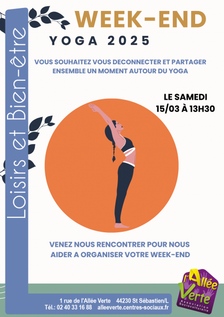 Flyer Bien-être Retraite Yoga Moderne Illustré Coloré